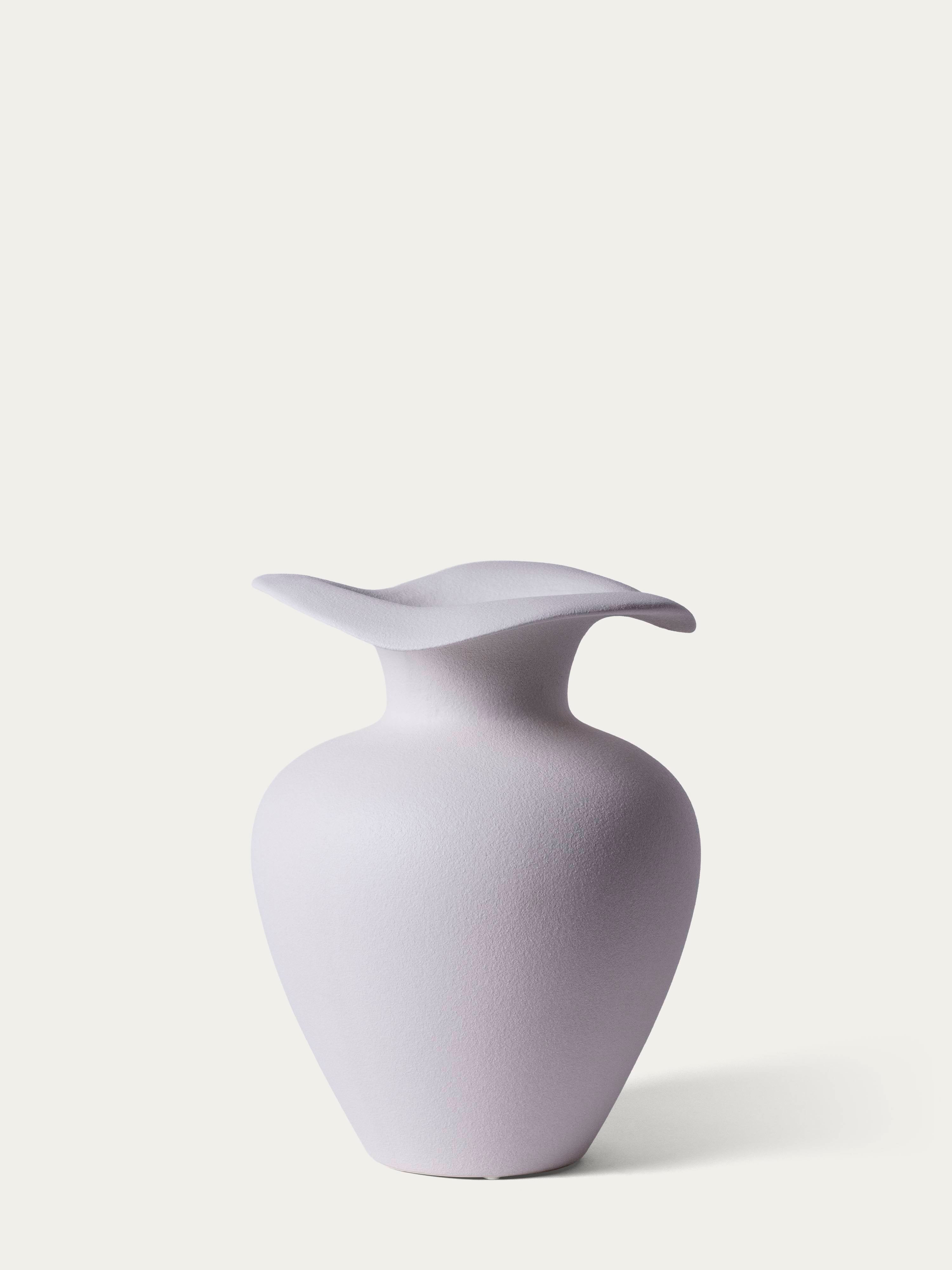 Large cream organic vase