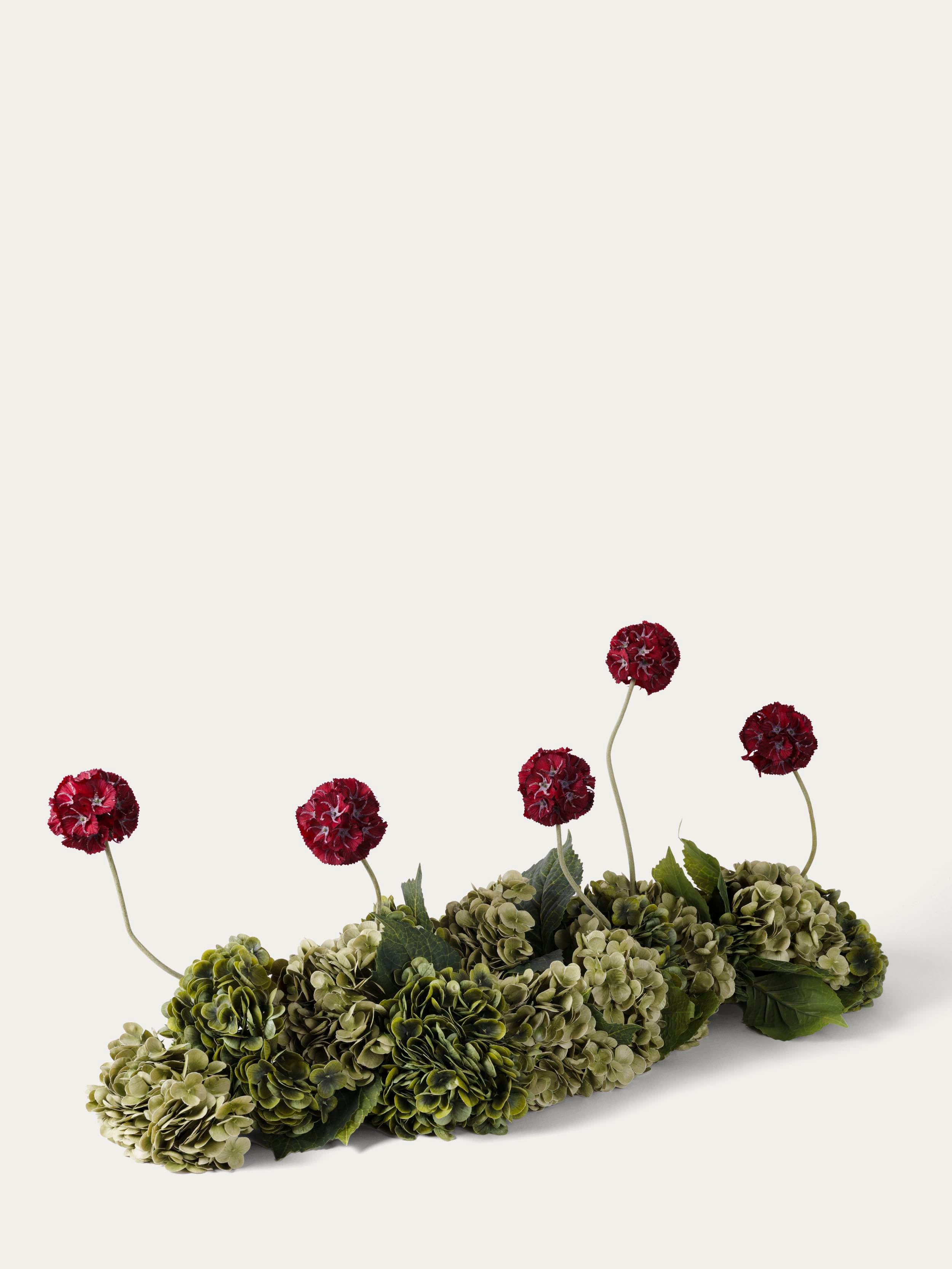Hydrangea Christmas centerpiece