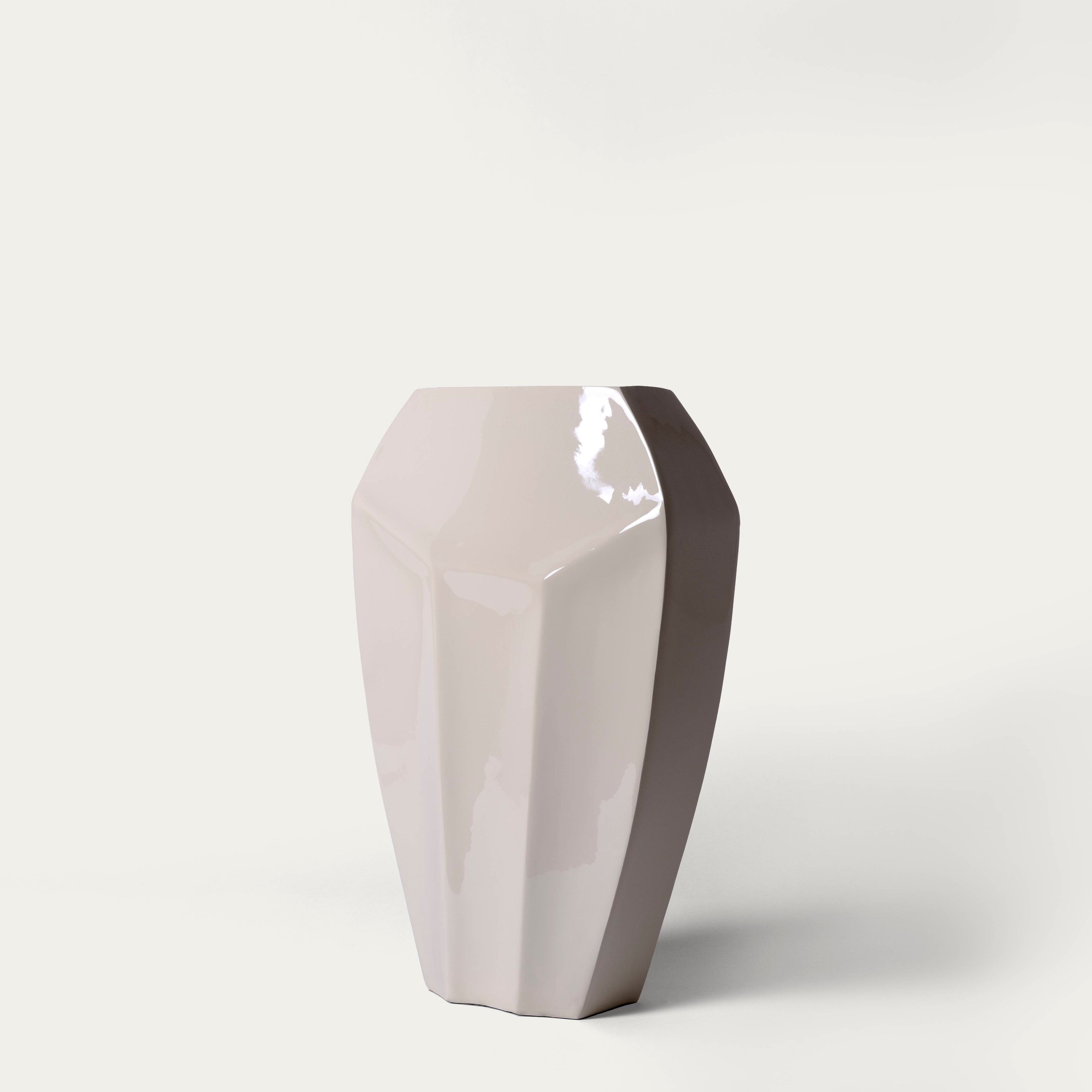 Ivory shield vase