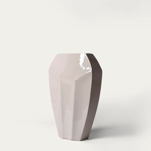 Ivory shield vase